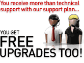 You recieve more than technical support with our support plan...